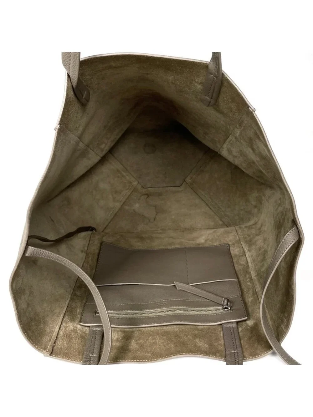Celine Cabas Phantom Tote Leather Gray